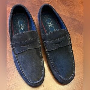 Carlton London Brown Suede Penny Loafers